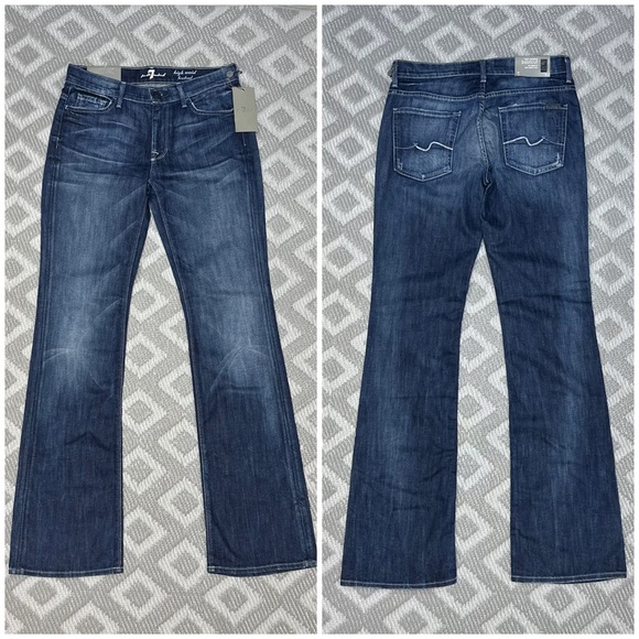 7 For All Mankind High Waist Bootcut Jeans NWT [1508] - Picture 3 of 9